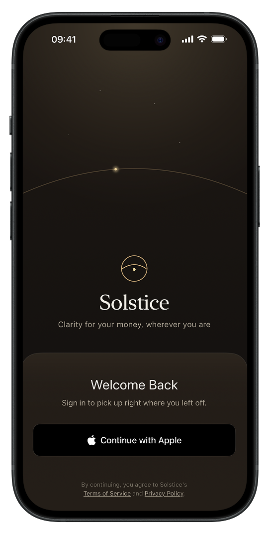 Solstice Onboarding Concept screenshot